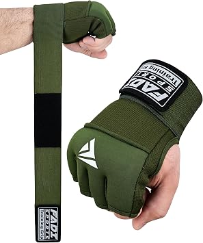 Gel Boxing Hand Wraps Inner Gloves for Men & Women, Quick Slip-On Padded Knuckle Protection with Wrist Support for MMA, Muay Thai & Kickboxing, Heavy Bag & Martial Arts