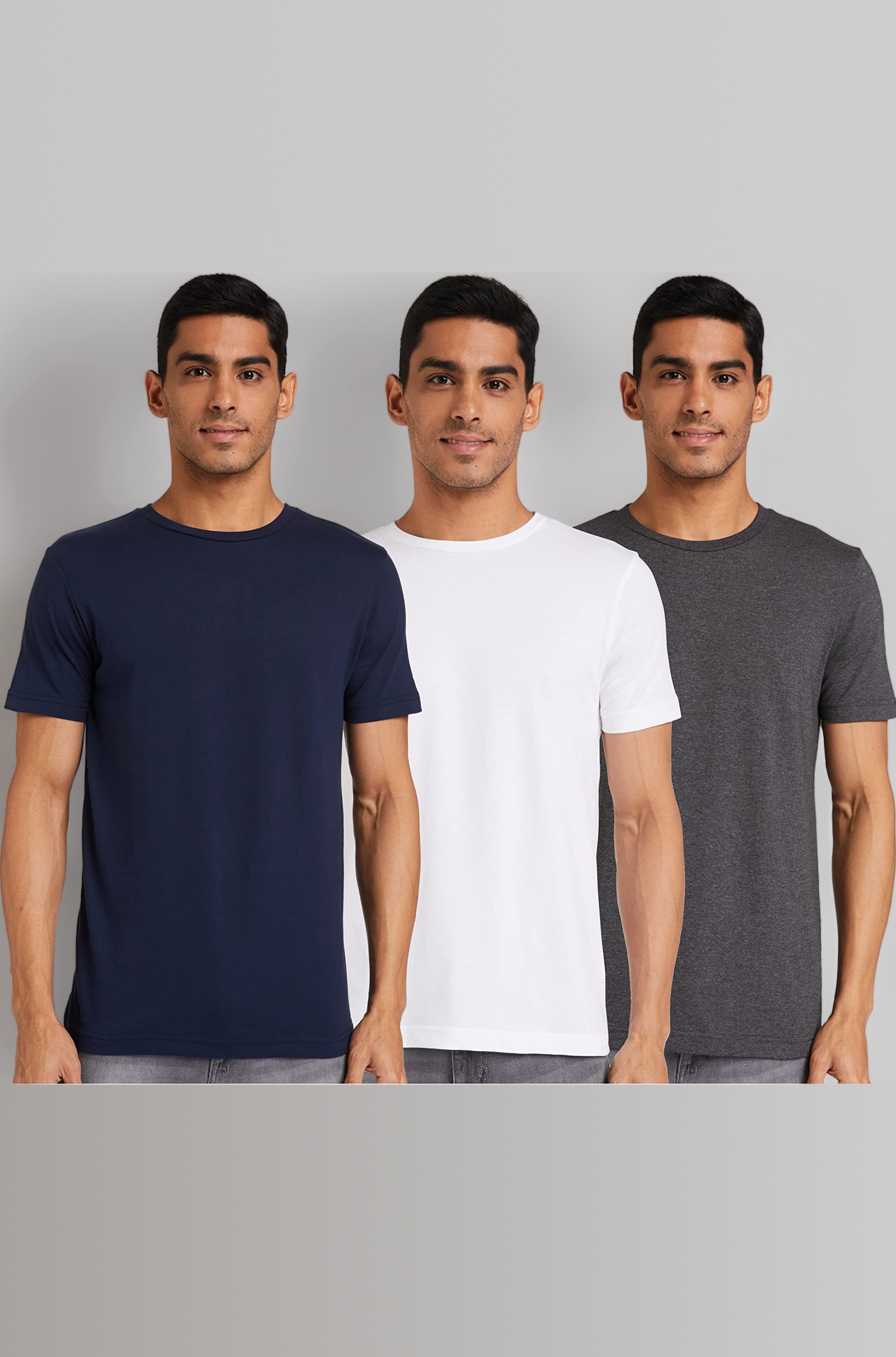 Men's Solid Cotton T Shirt | Round Neck | Half Sleeve | Plain-Regular Fit (Available in Plus Sizes)