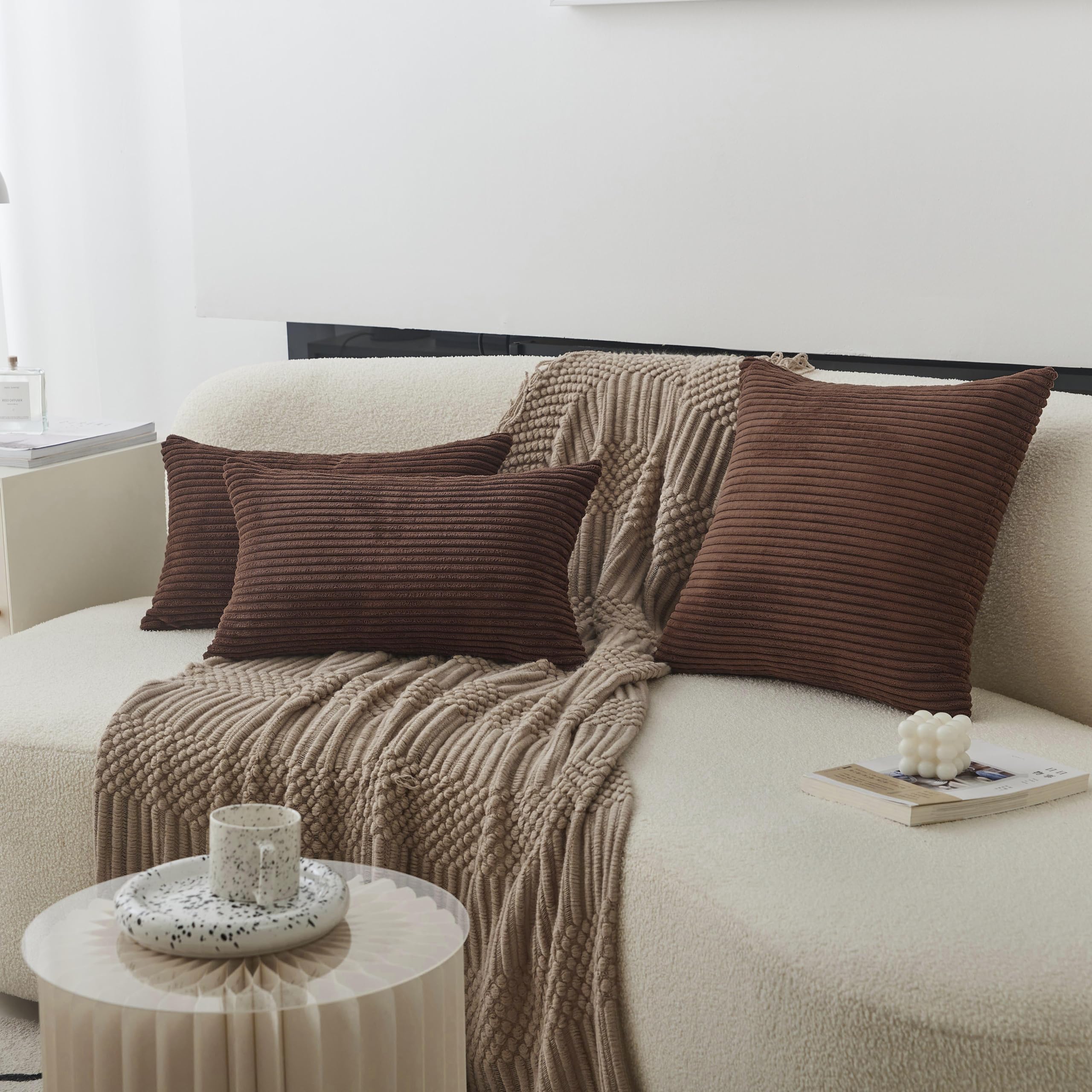 Amazon.com: Home Brilliant 12x20 Pillow Cover Lumbar Set of