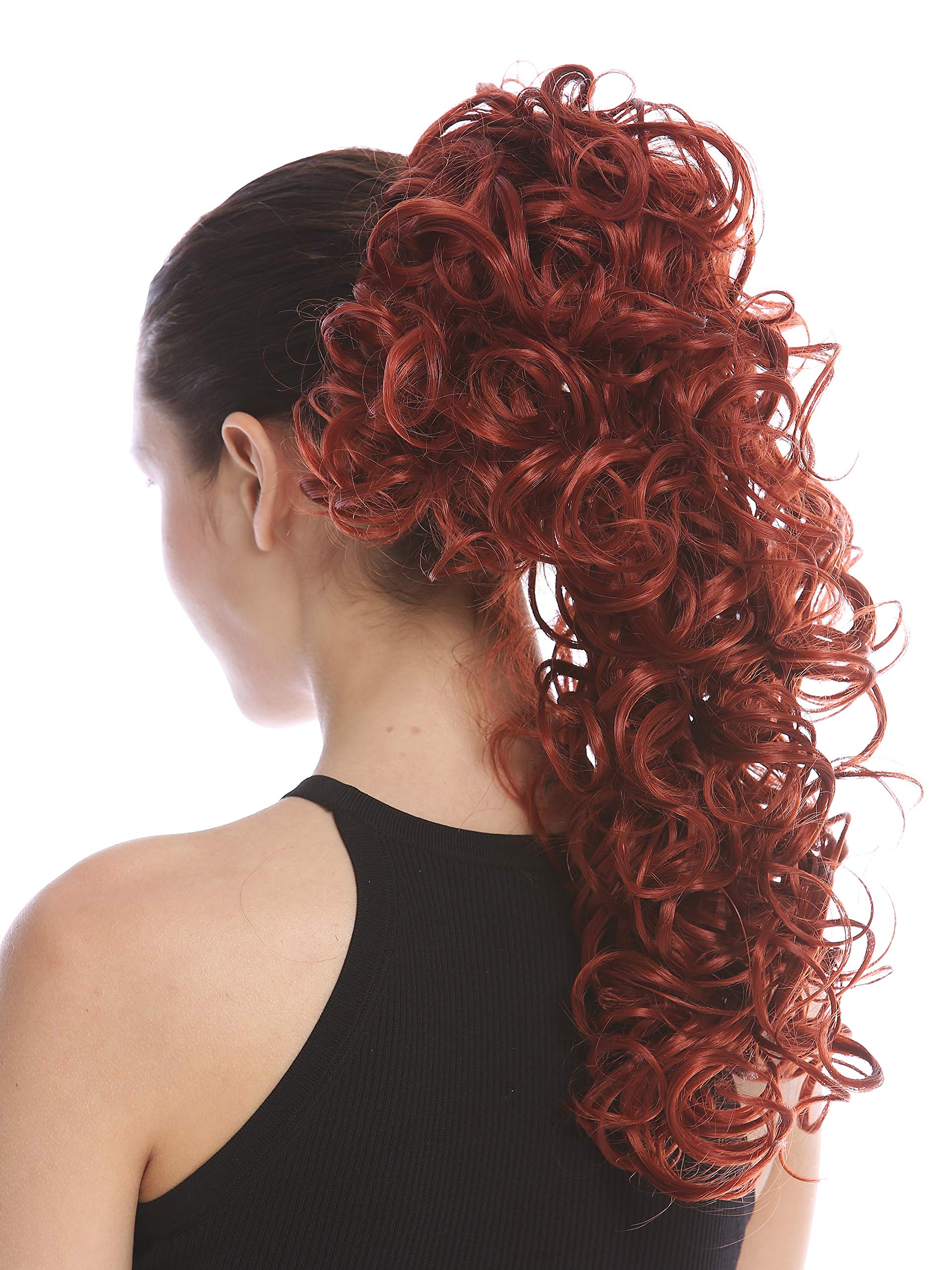 WIG ME UP - MKB-6A-V-350 Ponytail Hairpiece Extensions optional Combs & Clamp long voluminous curled curls dark copper red 17inch - Image 3
