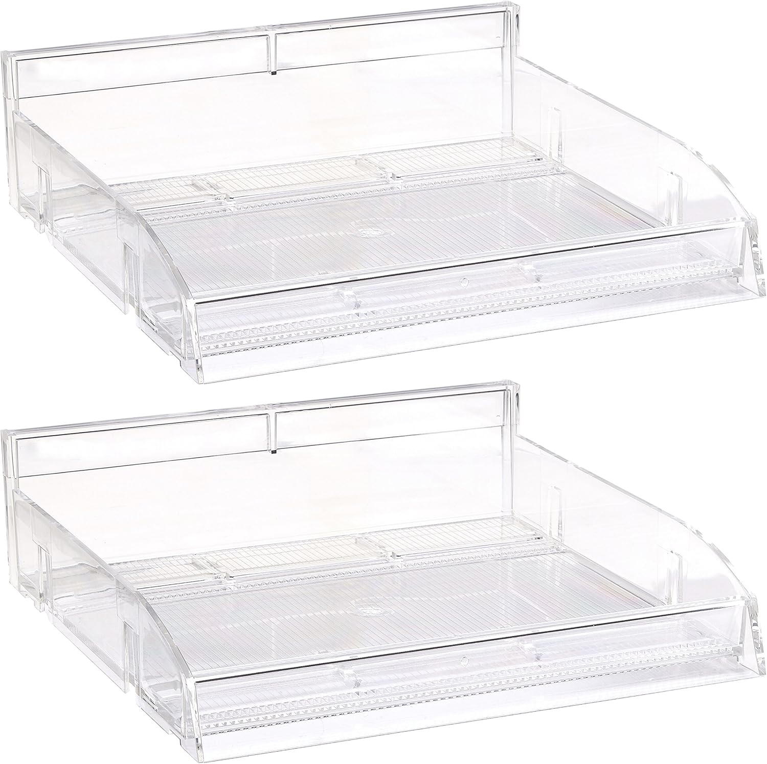 Azar Displays 225820 12" W x 11.75" D x 3.375" H Adjustable Divider Tray (2 Pack)
