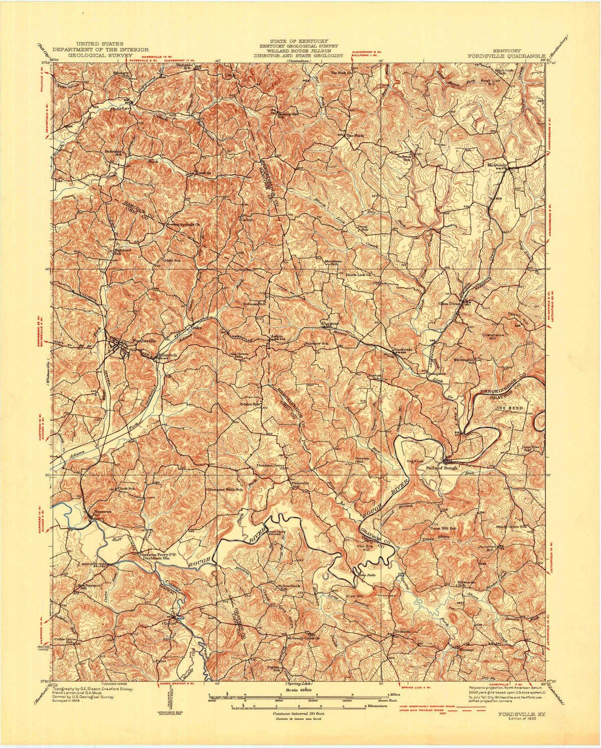 YellowMaps Fordsville KY topo map, 162500 Scale, 15 X 15