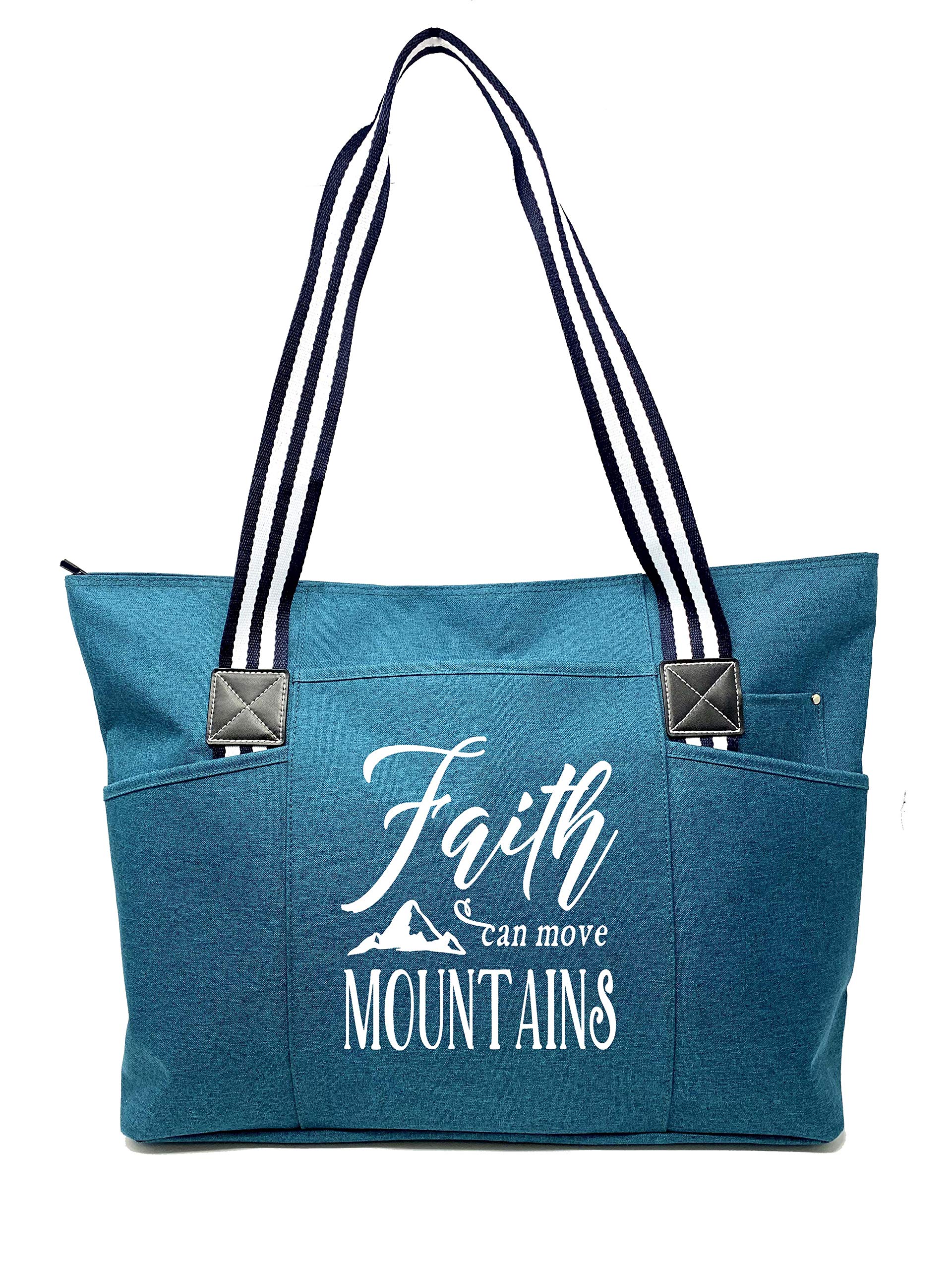 Brooke & Jess Designs Church Bags for Women - Bible Tote Bags for Women, Large Tote Bag for Womens with Zipper