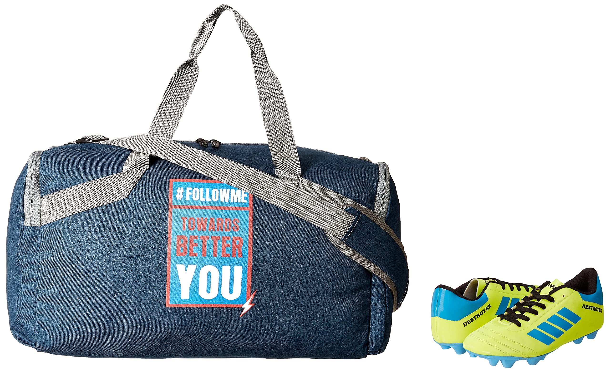 Charged Sports Bag Bouclier Stay Hungry Junior Grey with Gowin Football Shoe Destroyer Cyan Size-8-image-49