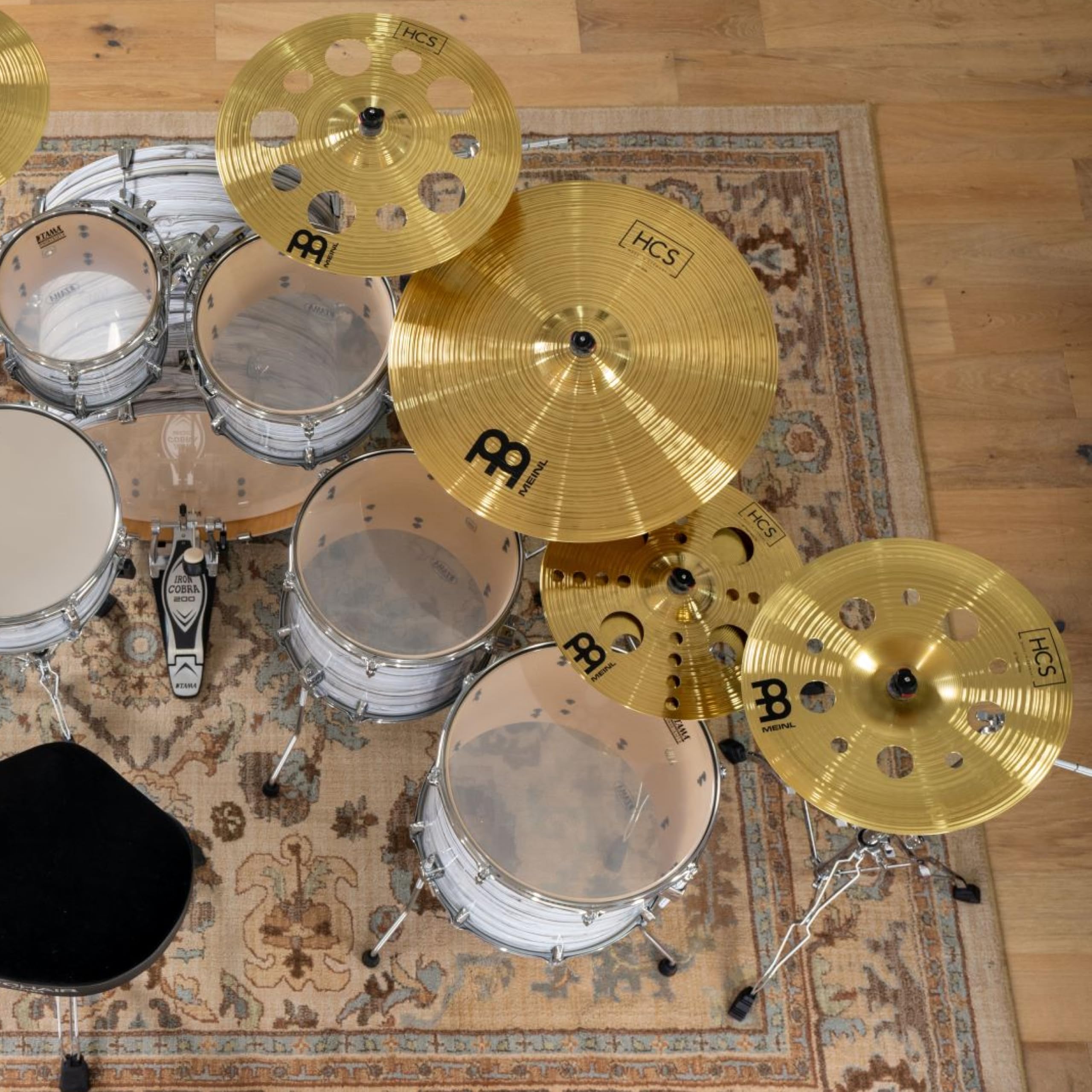 Meinl Cymbals HCS piatto Trash China 16 pollici (40,64cm) con fori – per Batteria – Finitura Tradizionale Ottone, Made In Germany (HCS16TRCH)