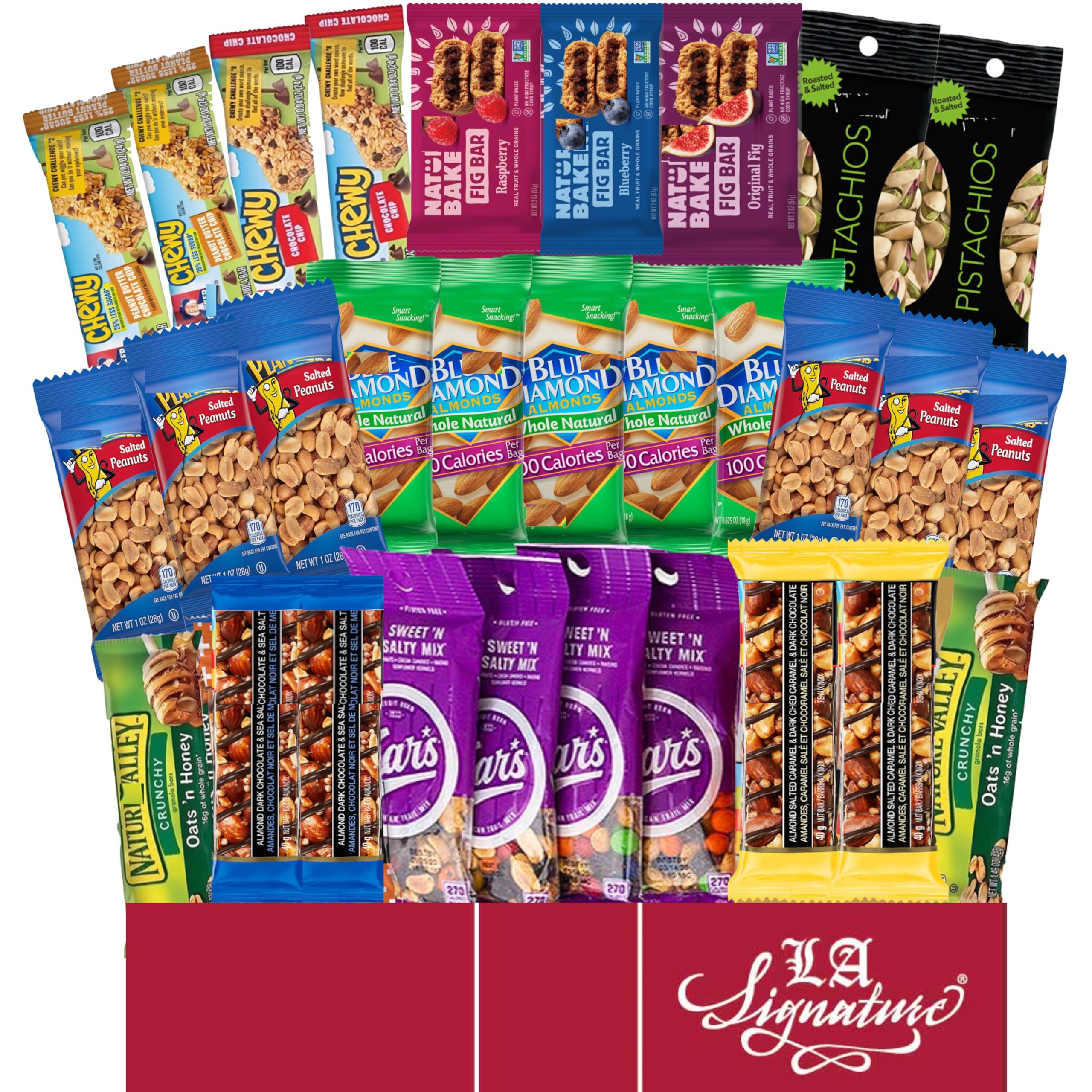 Ultimate Healthy Care Package (30 Count) - Bars & Nuts Variety- Gift Box Bundle Present - Kids, Adults, Boys, Girls, College Student,