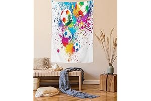 Ambesonne Soccer Tapestry - Purple Green