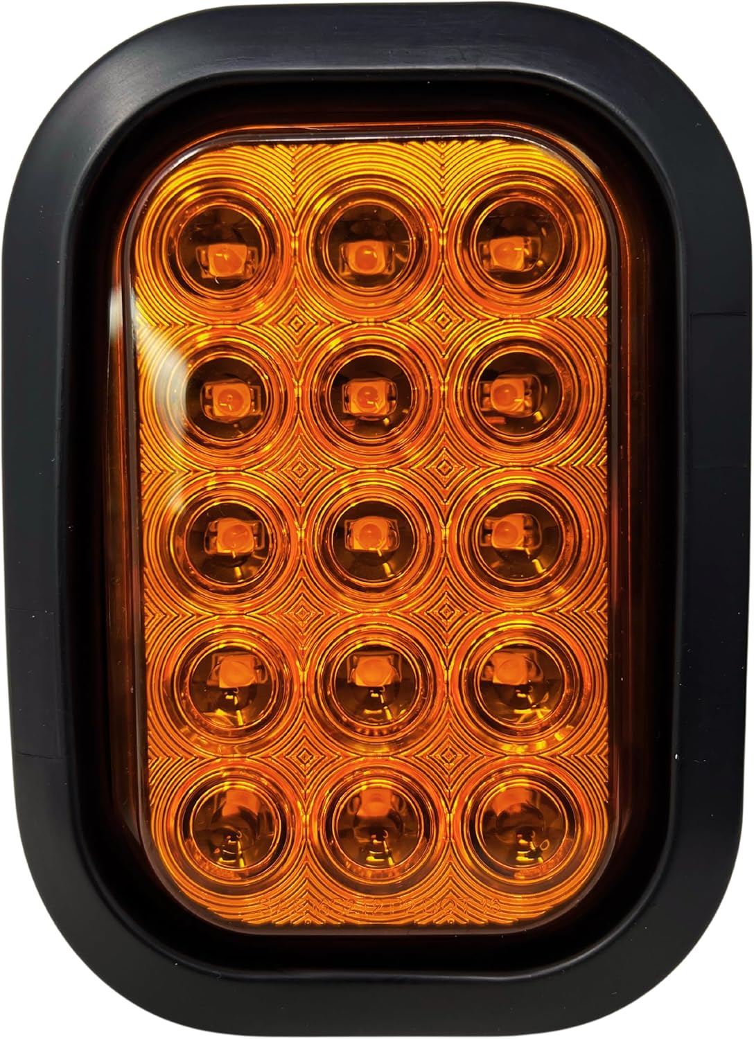 All Star Truck Parts 5x3 2x Amber Strobe Flashing Rectangle 15 LED Signal Turn Tail Park Light Tow Truck Semi Trailer CM Flatbed Reading Postal Hitch Mounted RV Bus Grommet 3 Wire Pigtail Plug Kit
