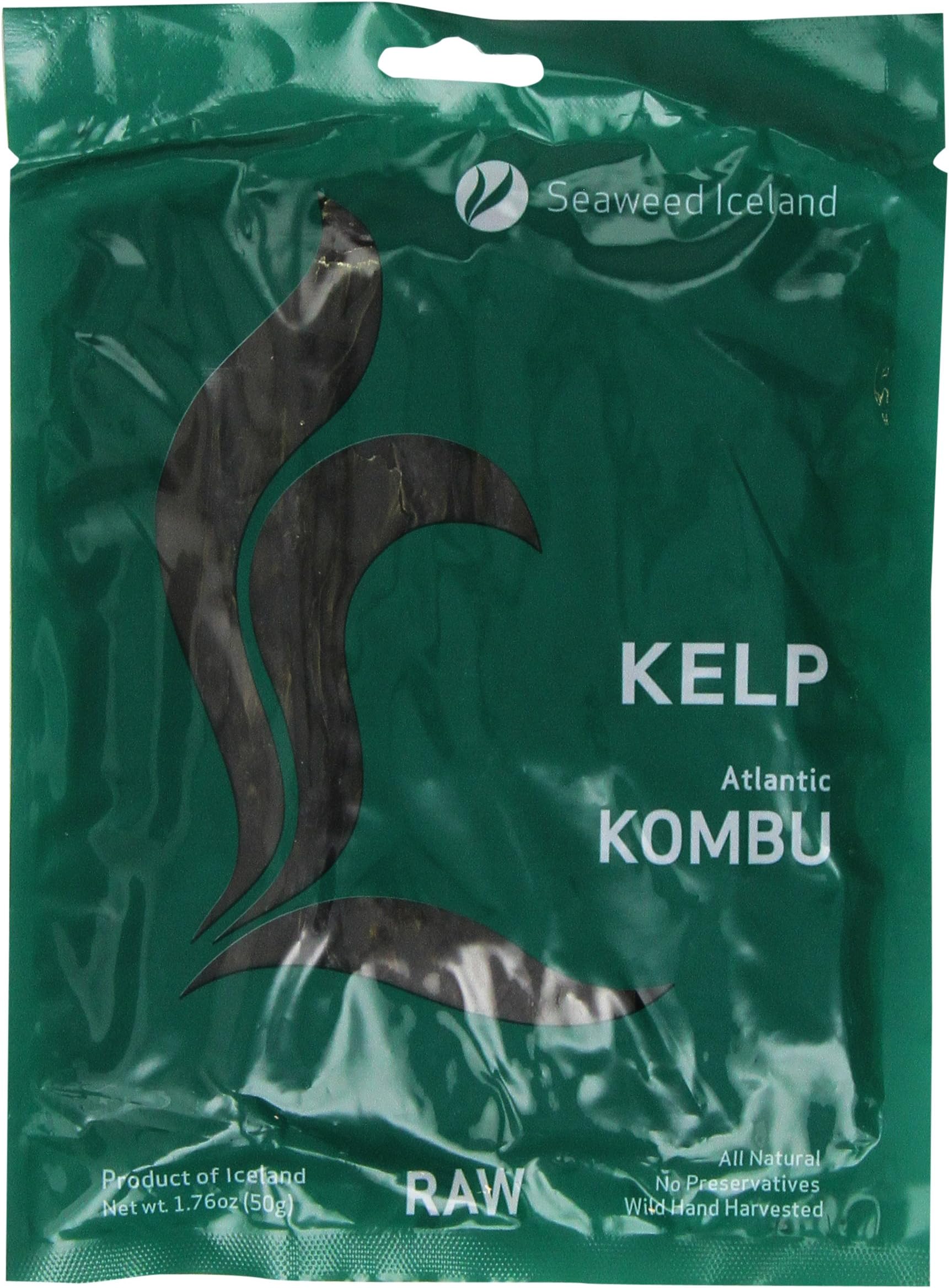 Seaweed Iceland Kelp, Atlantic Kombu, Raw, 1.76 Ounce (Pack of 4)