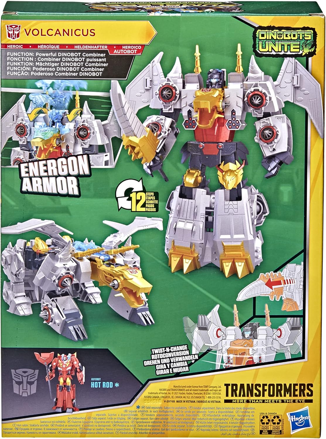 Juguetes transformers bumblebee cyberverse adventures dinobots unite figura  ultimate class volcanicus armadura energon edades y m s 22 cm