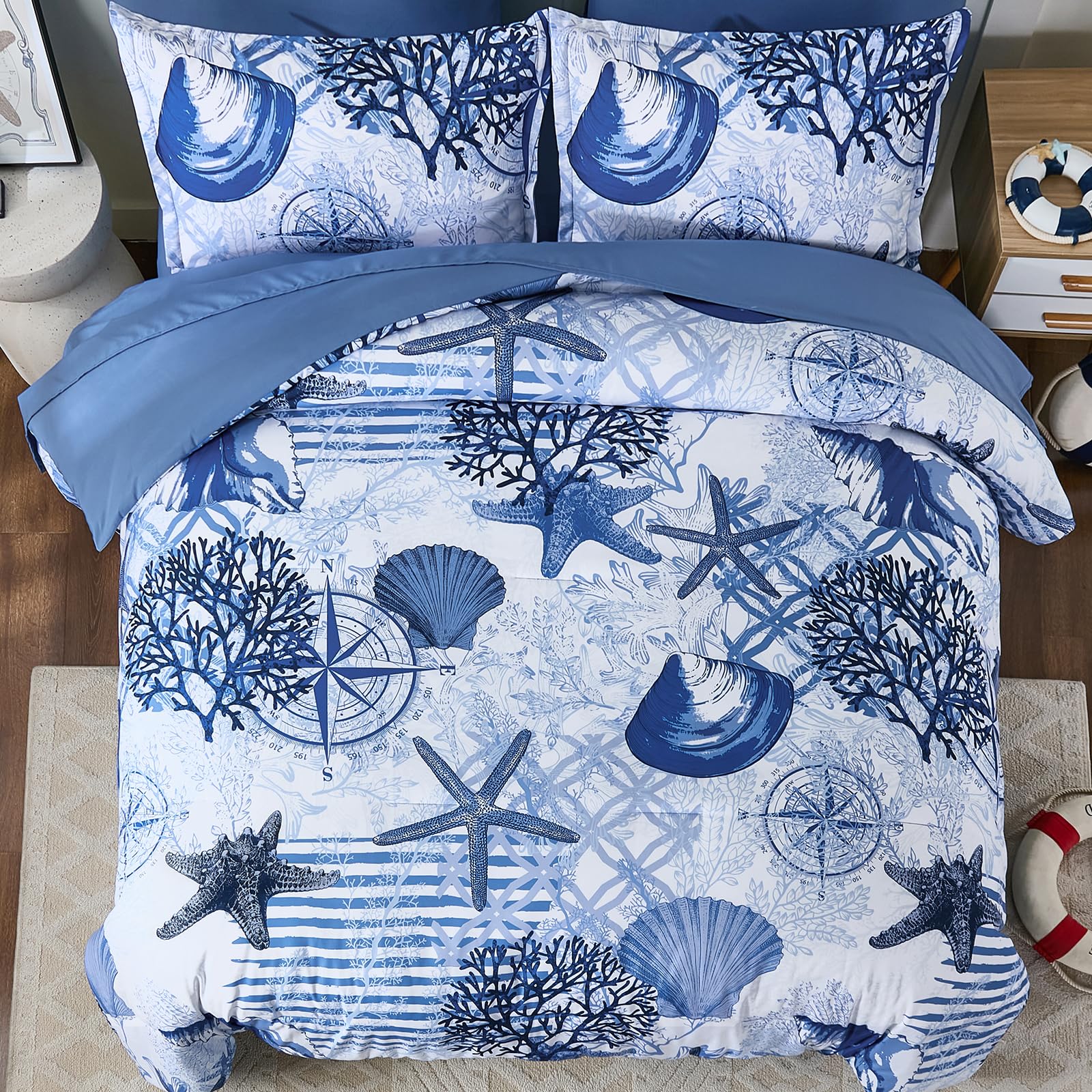Xruibed Coastal Comforter Set - King Size -3 Xruibed Coastal Comforter Set - King Size -3