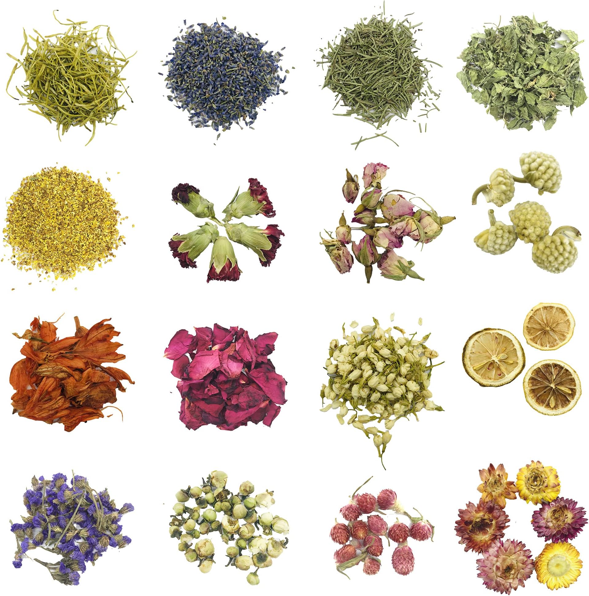 25 Sachets De Fleurs Séchées Naturelles - Pour Bougies, Savons, Résine, Décoration - Mélange De Pétales Et Herbes - 6