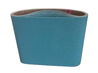 7-7/8 x 29-1/2 Inch Sanding Belts - Starcke Premium 80 Grit Blue Zirconia Cloth Belt Sanders for Woodworking, Metal, Composites & Aluminum, Autobody Sandpaper Belts, Floor Belt Sanding - 5 Pack