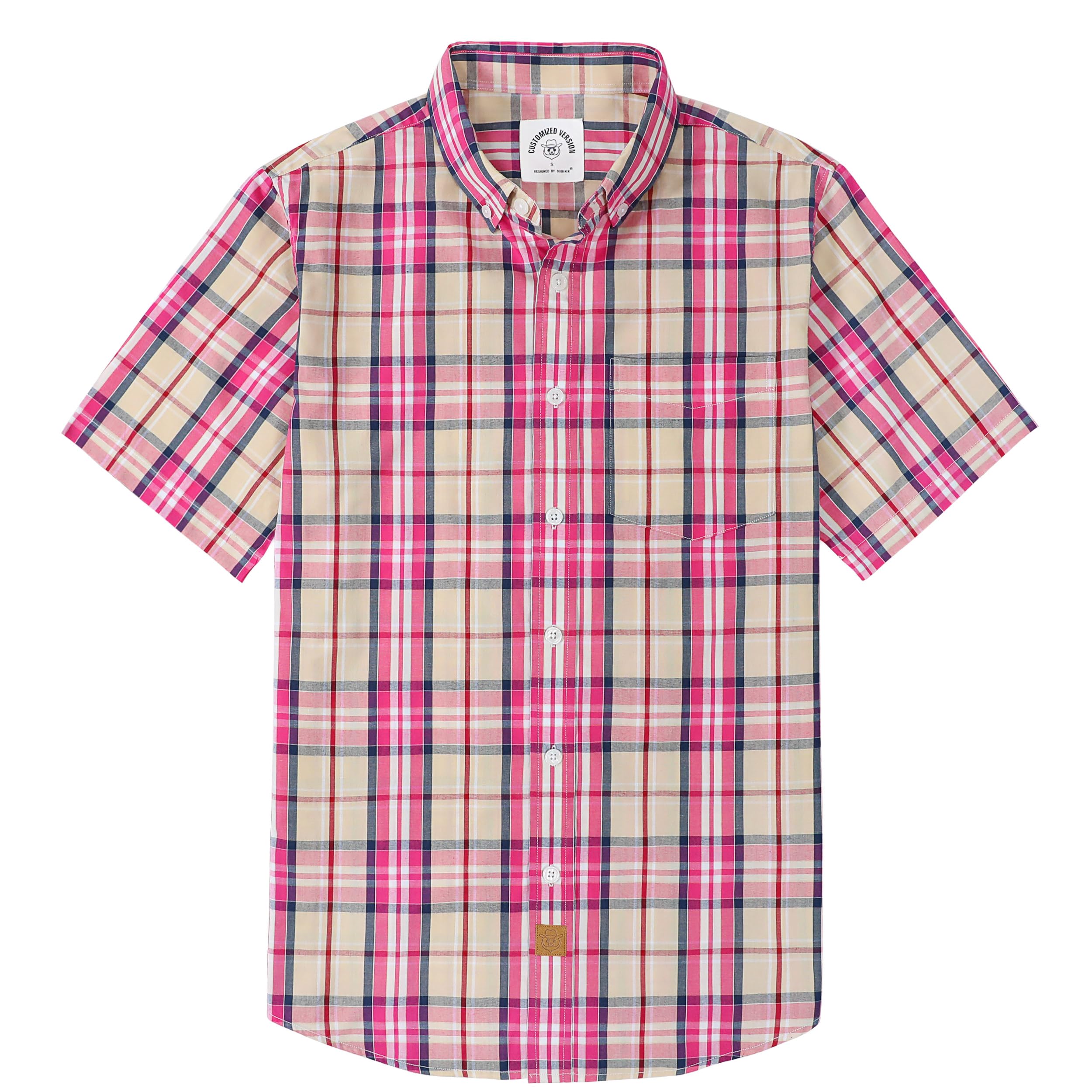 Dubinik® Short Sleeve Shirts for Men Soft Breathable Summer Button Down