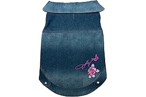 Dolly Doggy Parton Blue Denim Doggy Jacket with Collar: A True Tail-Wagger
