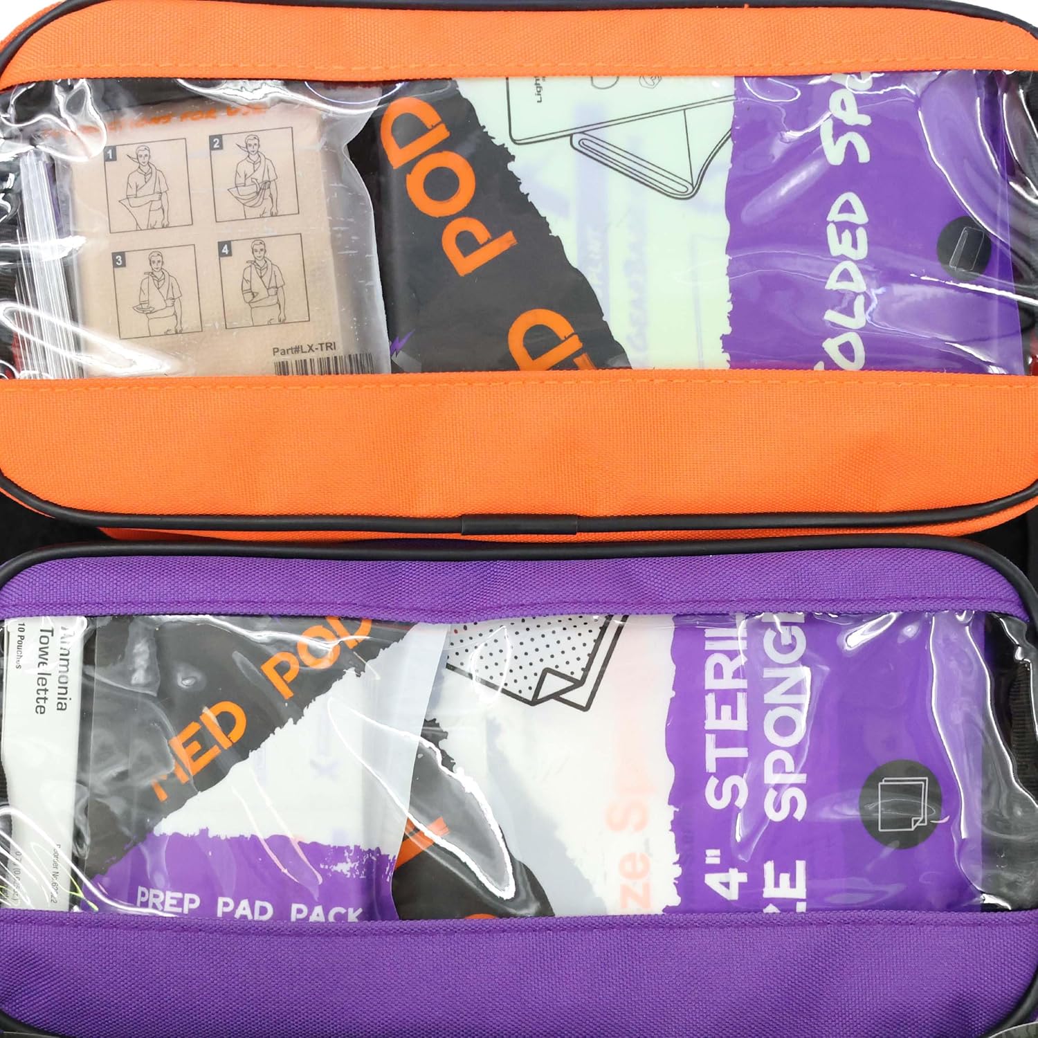 Lightning X Extra Large Medic First Responder EMT Trauma Bag Stocked w/Fill Kit C - RED