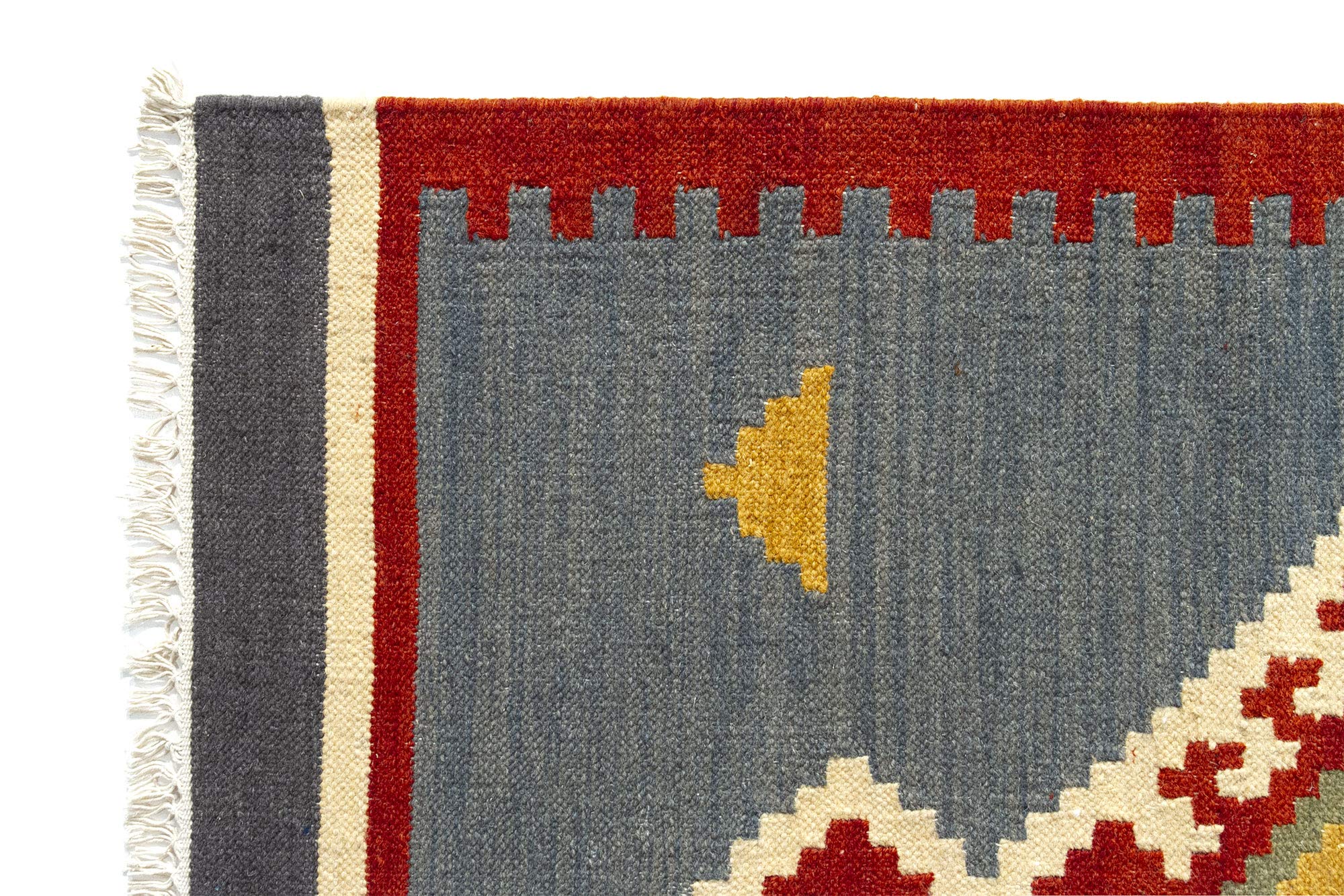 HAMID - Tappeto di Design Orientale Kilim Lori, Tappeti di Lana, Kilim Tessuti a Mano, Tappeti per Sala da Pranzo, Camera da Letto, Soggiorno, Corridoio, Salotto (D.1, 250x80 cm)