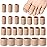 Blulu 24 Pieces Toe Tubes 0.98 Inches Cushion Tube Corn Pads for Toes Sleeves Soft Gel Protectors for Cushions Corns Blisters Calluses 3 Size(Skin Color,Assorted Sizes)
