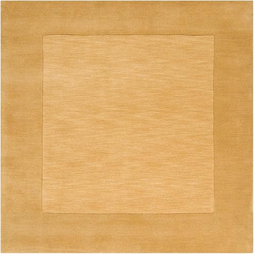 Mark&Day Alfombras de lana, 8x8, alfombra cuadrada de color rojo oscuro, alfombra roja para sala de estar, dormitorio o cocina (8 pies, cuadrada)