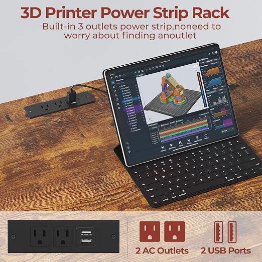 Soporte para impresora 3D con almacenamiento y cajón miniatura 7