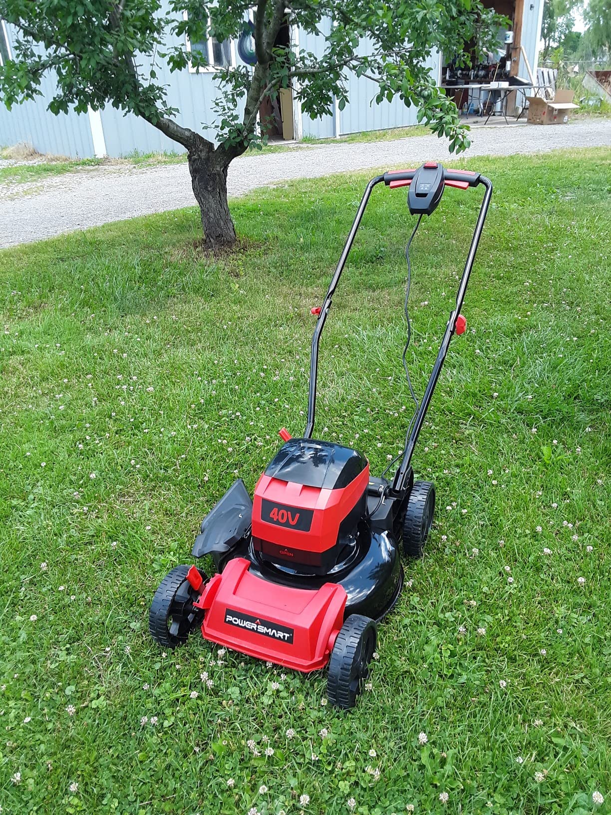26/mo Finance PowerSmart Lawn Mower Battery Powered with Bag, 17 Inch 3in1 with 40V 4.0Ah