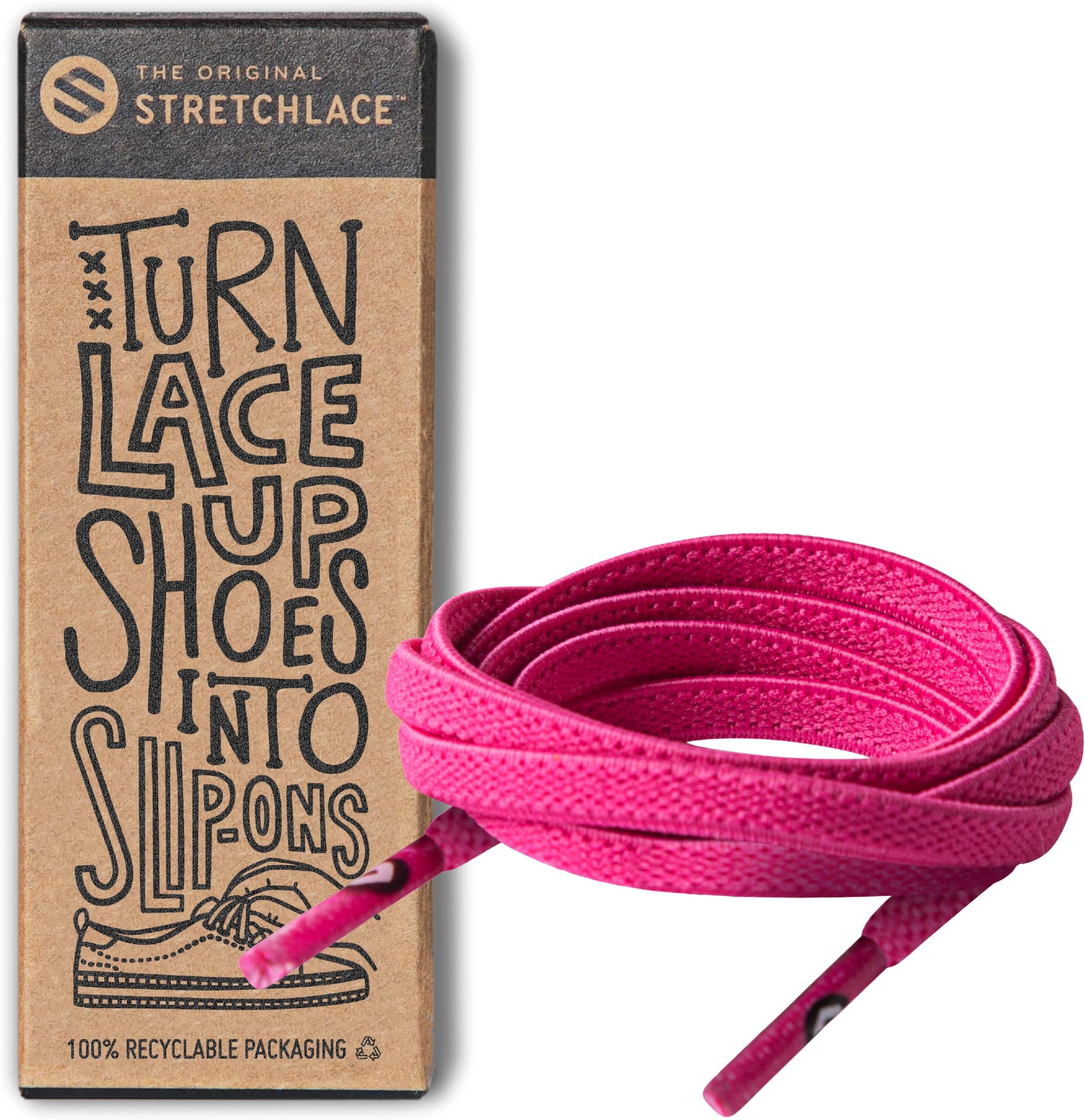 THE ORIGINAL STRETCHLACE Flat Elastic Stretch Shoelaces for Sneakers