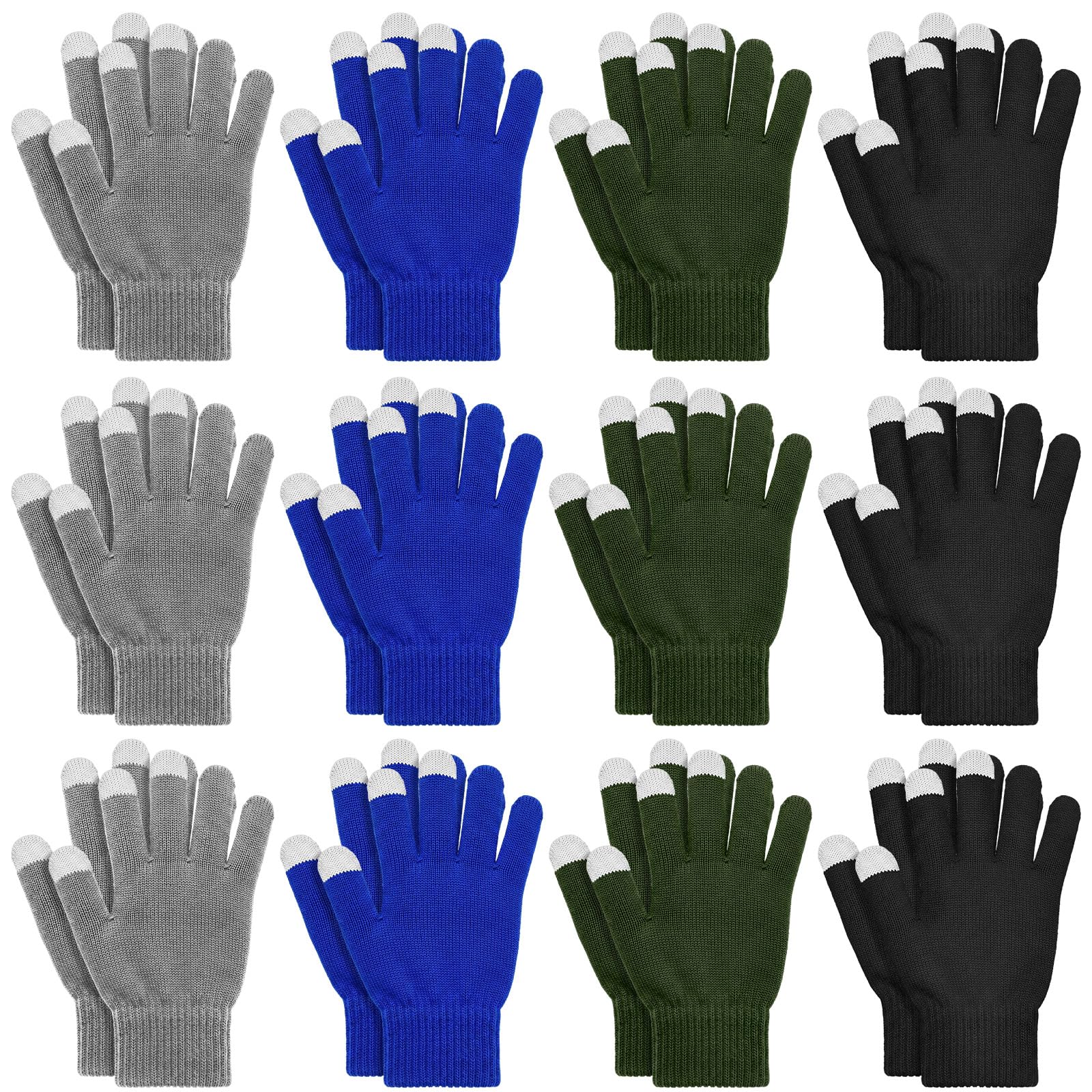 Pangda 12 Pairs Touch Screen Gloves