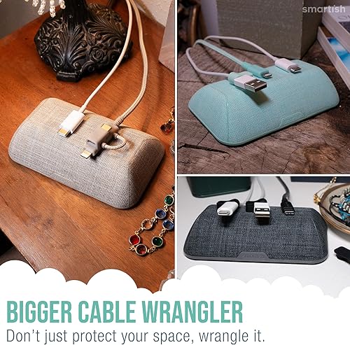 Miniatura 6 de Smartish® Soporte magnético para cables, organizador de calcetines Wrangler con clips magnéticos para gestión de cargadores en escritorio, mesita de