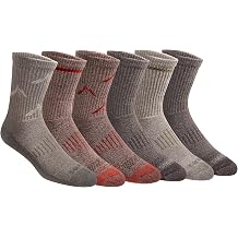 Dickies Mens Dri-Tech Mid-Crew Comfort Length Moisture Control Socks 6, 12 Pairs