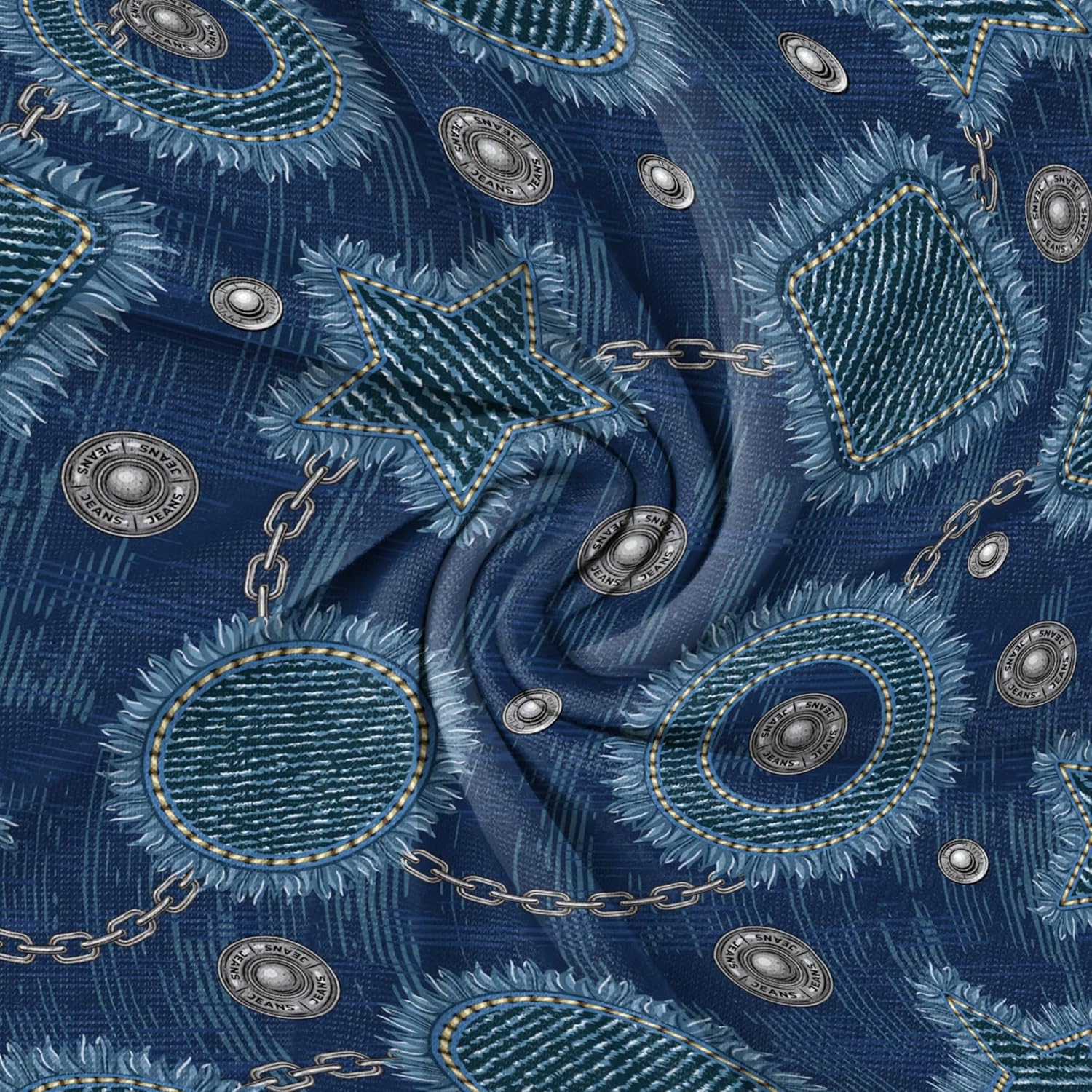 Womens Plus Size Denim-Print Fashion Maxi Dresses Casual Soft Tshirt Dress - Image 7