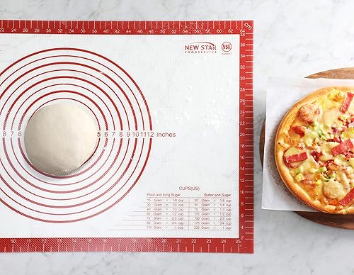 Miniatura 4 de New Star 1029017 - Tapete de silicona antideslizante para repostería, extra grande con medidas, 16 x 26 pulgadas, certificado NSF