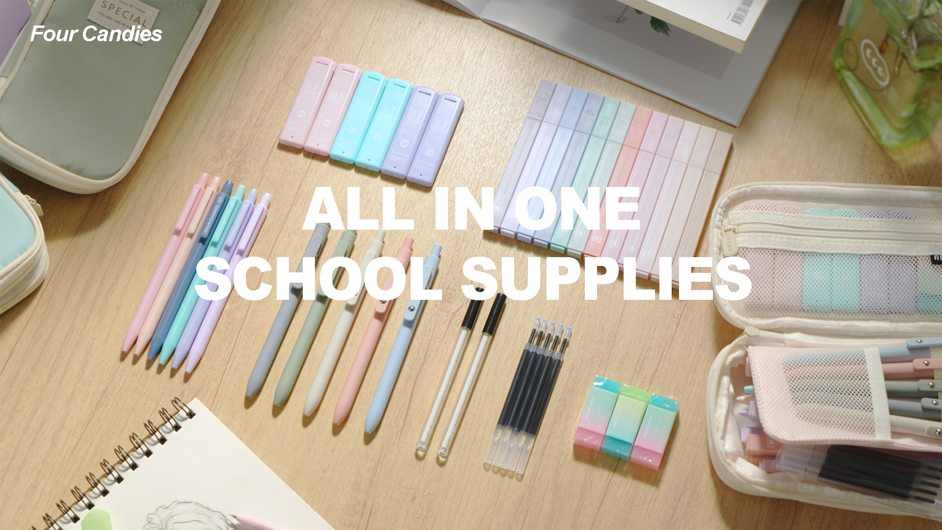 実物提示教育　Shore and Tell 4枚セット Amazon.com: Four Candies 39 PCS Aesthetic School Supplies