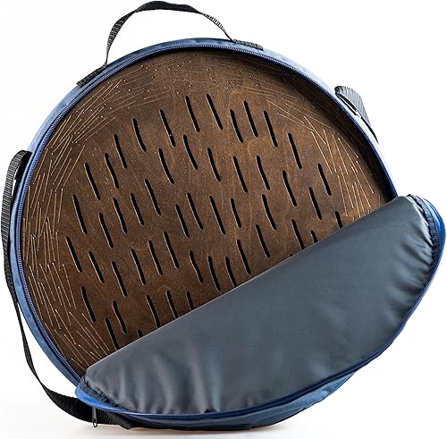 Miniatura 73 de Disco de cascada de 20 pulgadas meditativo de madera para baño de sonido relajante forma de géiser (sin bolsa)