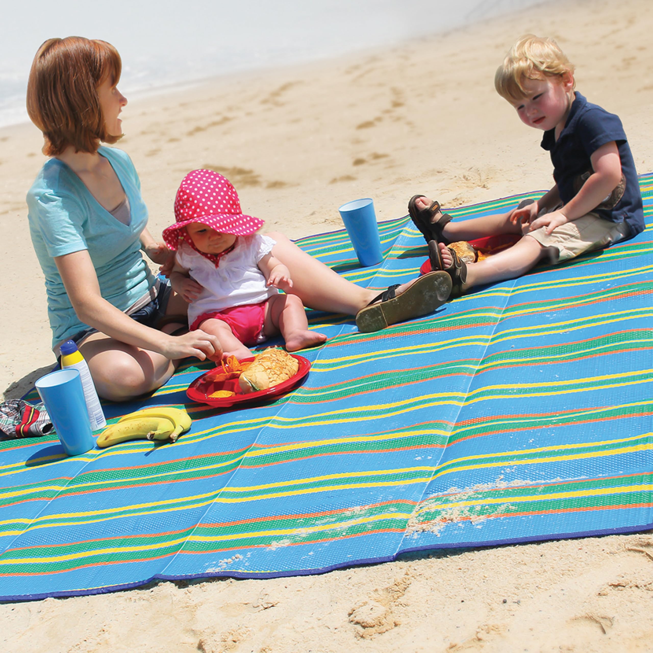 Camco 42805 Picknickdecke mit integrierten Griffen, 152 x 198 cm