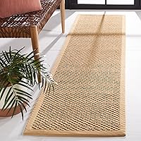 Vista 24 de Alfombra de área SAFAVIEH 8x11 - Colección de fibras naturales - Grande - Mármol, sisal, diseño tejido con borde (NF525C)