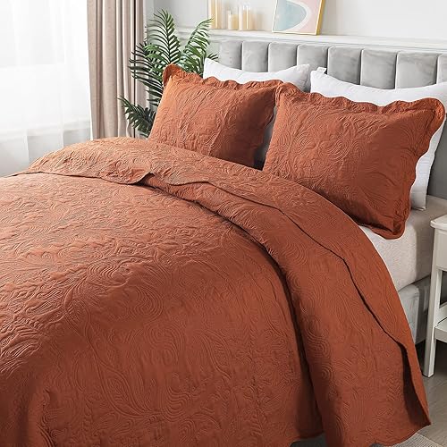 Miniatura 1 de HoneiLife Juego de colcha de tamaño Queen de 3 piezas y de microfibra, ligera, cubrecamas reversibles, funda de cama retro, juego de ropa de cama