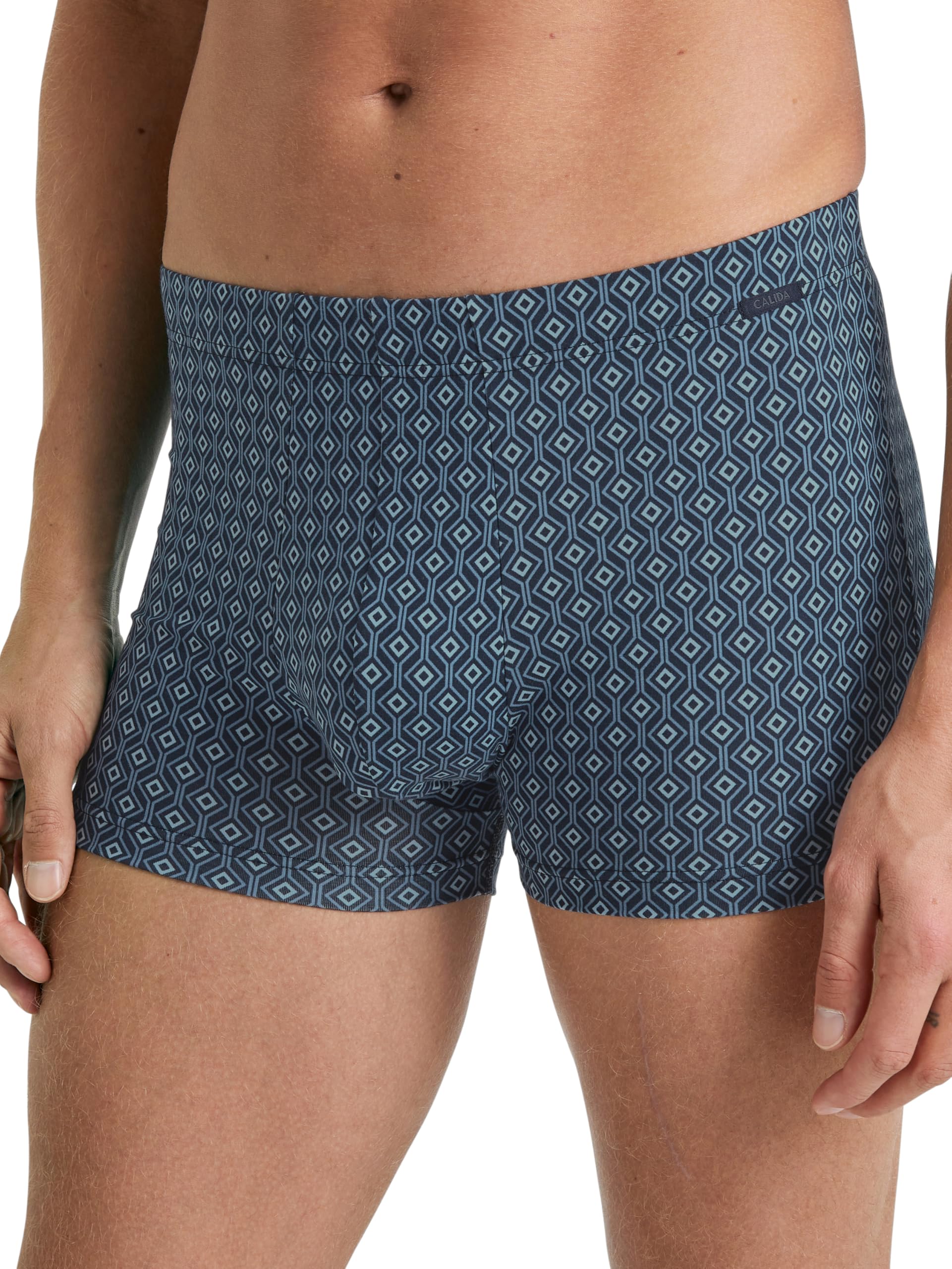 CALIDA Men's Grafic Cotton Boxer Shorts, dark sapphire,