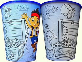 Jake and The Neverland Pirates Reusable Souvenir Party Cups Pack of 2 Exclusive Doodle Cups , Doodle While Drinking