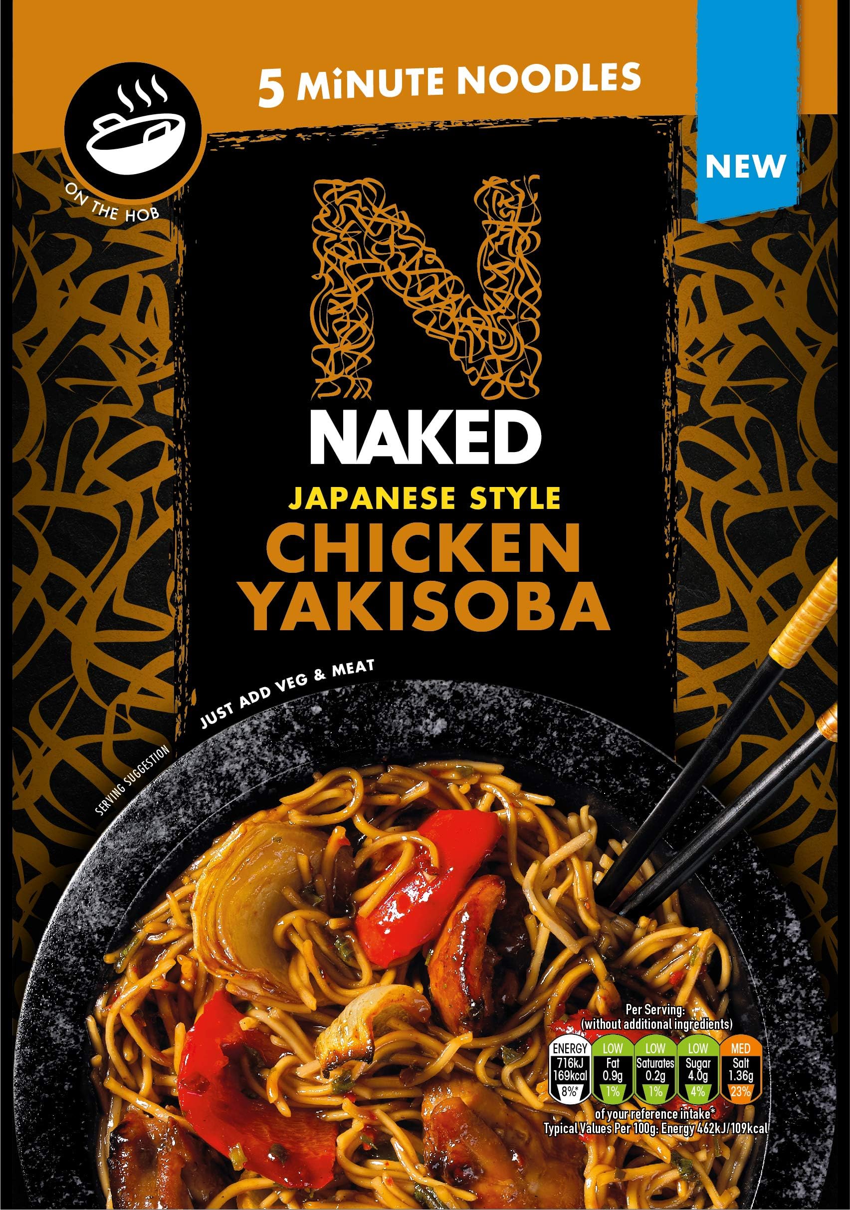Five Minute On The Hob Japanese Chicken Yakisoba Noodles, 100g (Pack of 8)