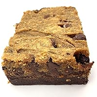 Vista 3 de Barra de cebra de mantequilla de maní. 3 barras de brownie grandes de 4 onzas