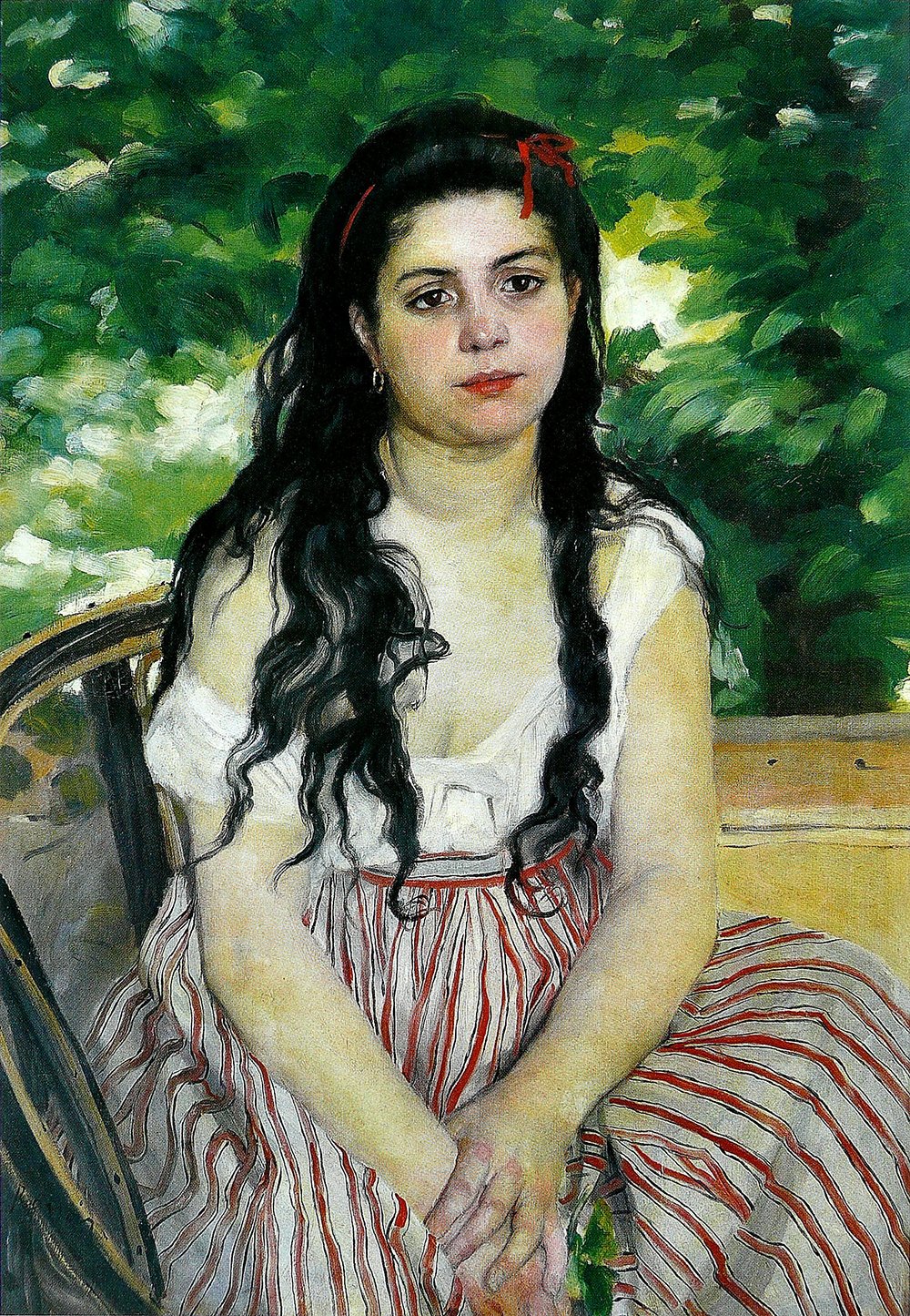 Impresión mate de Pierre Auguste Renoir En été en tamaño mediano