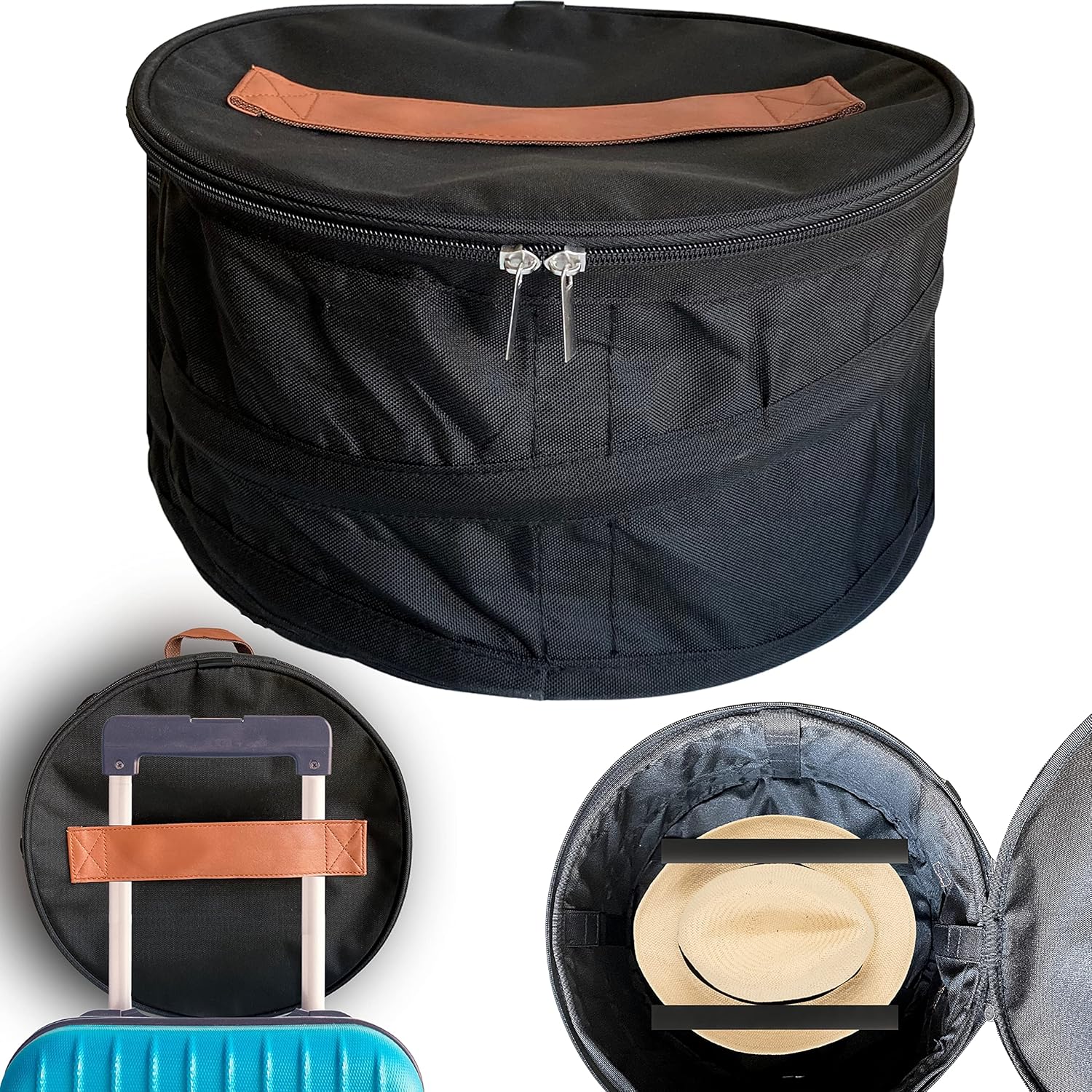 Small Hat Storage Box Travel Hat Bag Round Popup