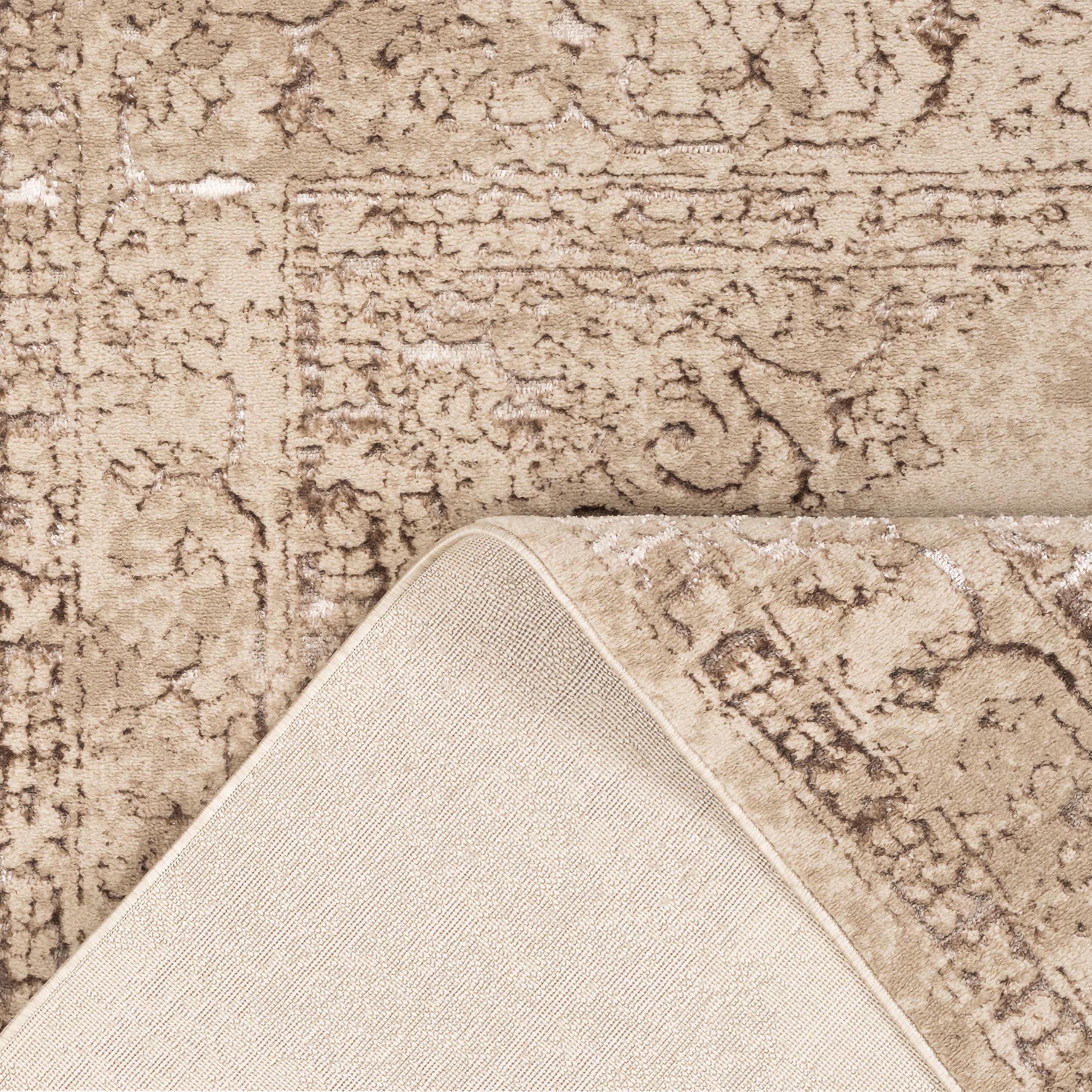 Paco Home Teppich Wohnzimmer Schlafzimmer Kurzflor Vintage Orientalisch Abstraktes Muster Modern Beige, Grösse:240x340 cm