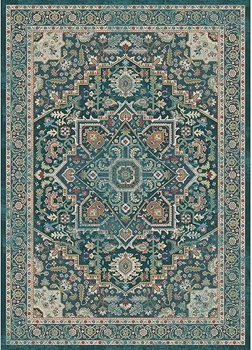 Miniatura 2 de Floralux Alfombra lavable de estilo bohemio, antideslizante, pequeña, de 2 x 3 pies, para entrada, interior, a máquina, para sala de estar, mesita