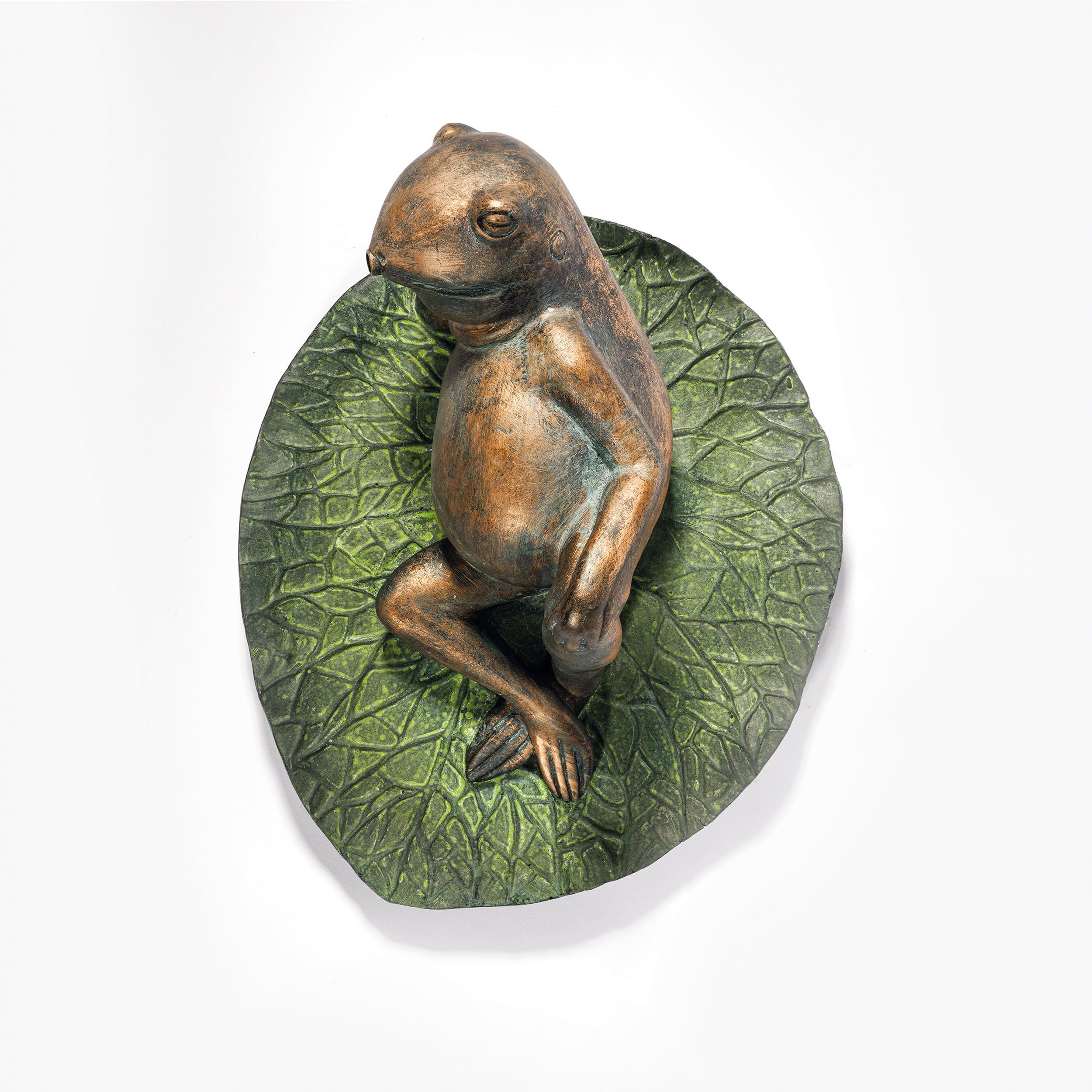 Esotec Solar Wasserspeier Set Frosch liegend auf Seerosenblatt, Pumpe, Solarmodul, Teichfigur, Gartenfiguren & Gartenstatuen, Gartenbrunnen Solar, Springbrunnen außen, Vogeltränke 101664
