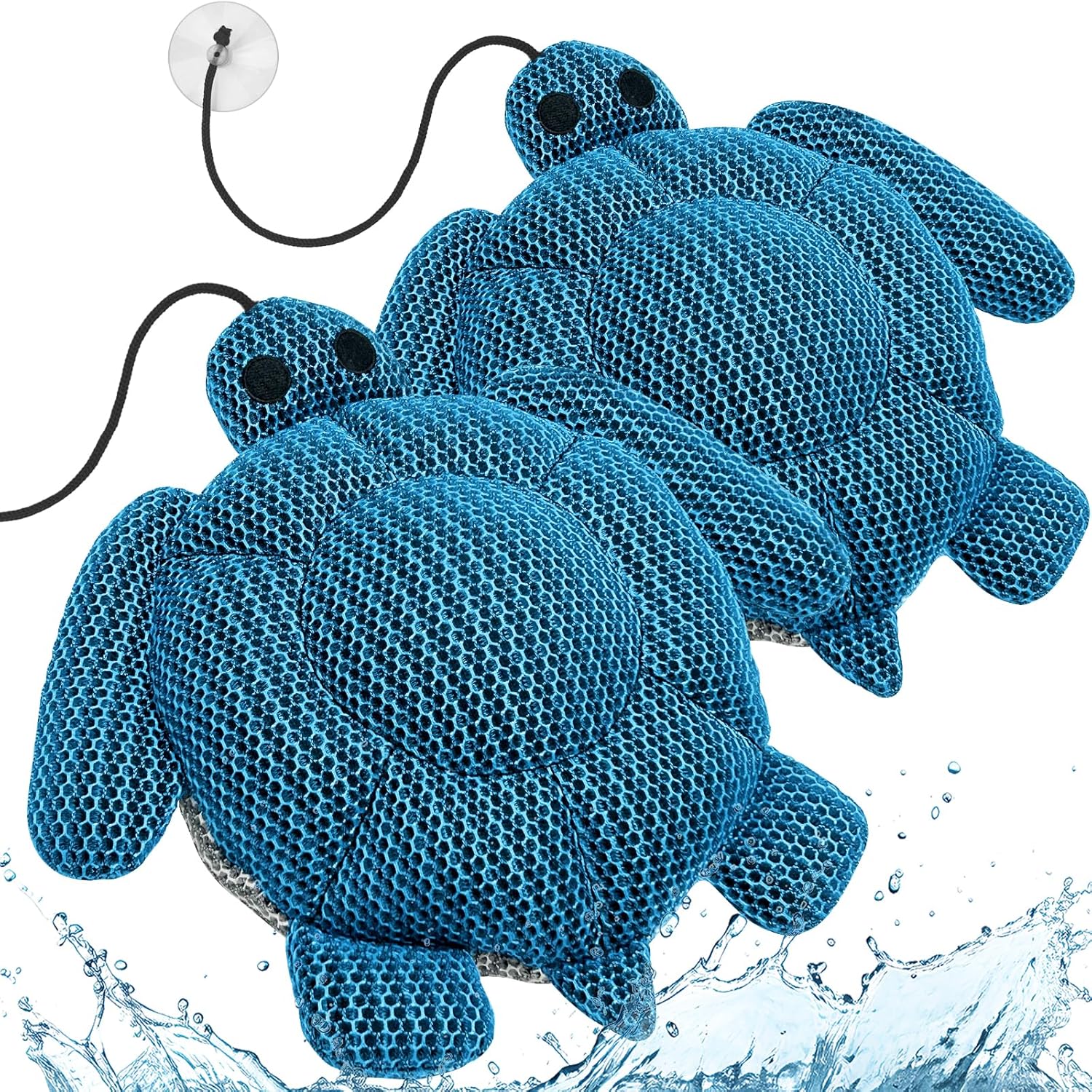 Hot Tub Scum Absorber, 2Pcs Scum Turtle Hot Tub Cleaner Hot Tubs Sponge to Soak up Oil & Grime- Must Have Hot Tub Accessories for Adult, Reusable Oil Scum Absorber Keep Spa Pool Water Clean,11-inch