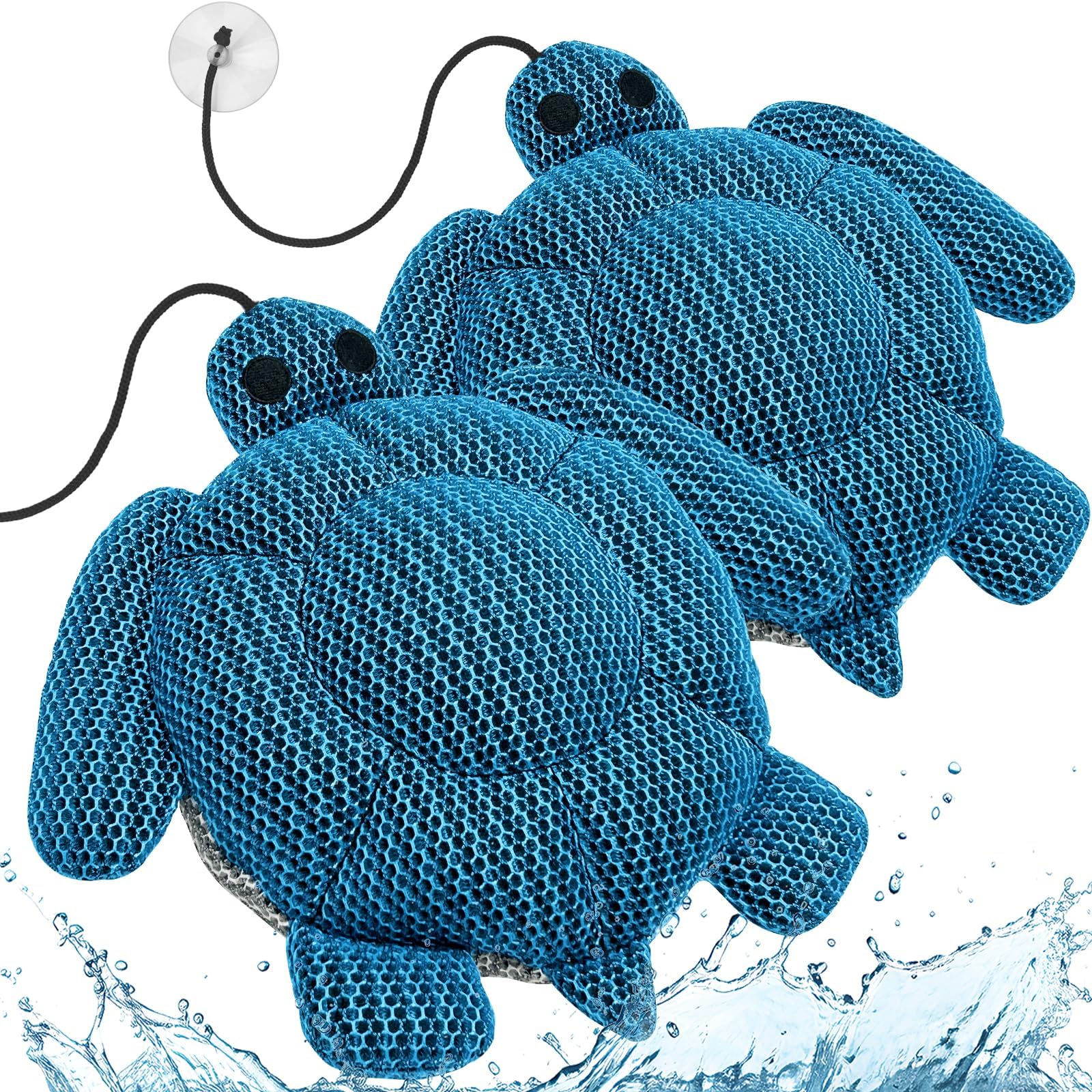 Hot Tub Scum Absorber, 2 Pack Turtle Oil Absorber Hot Tub Floating Sponge Absorbing Cleaner, Reusable Spa Scum Absorber for Pool, Bathtub, Hot Tub Cleaning Tools Accessories- Keeps Water Clean