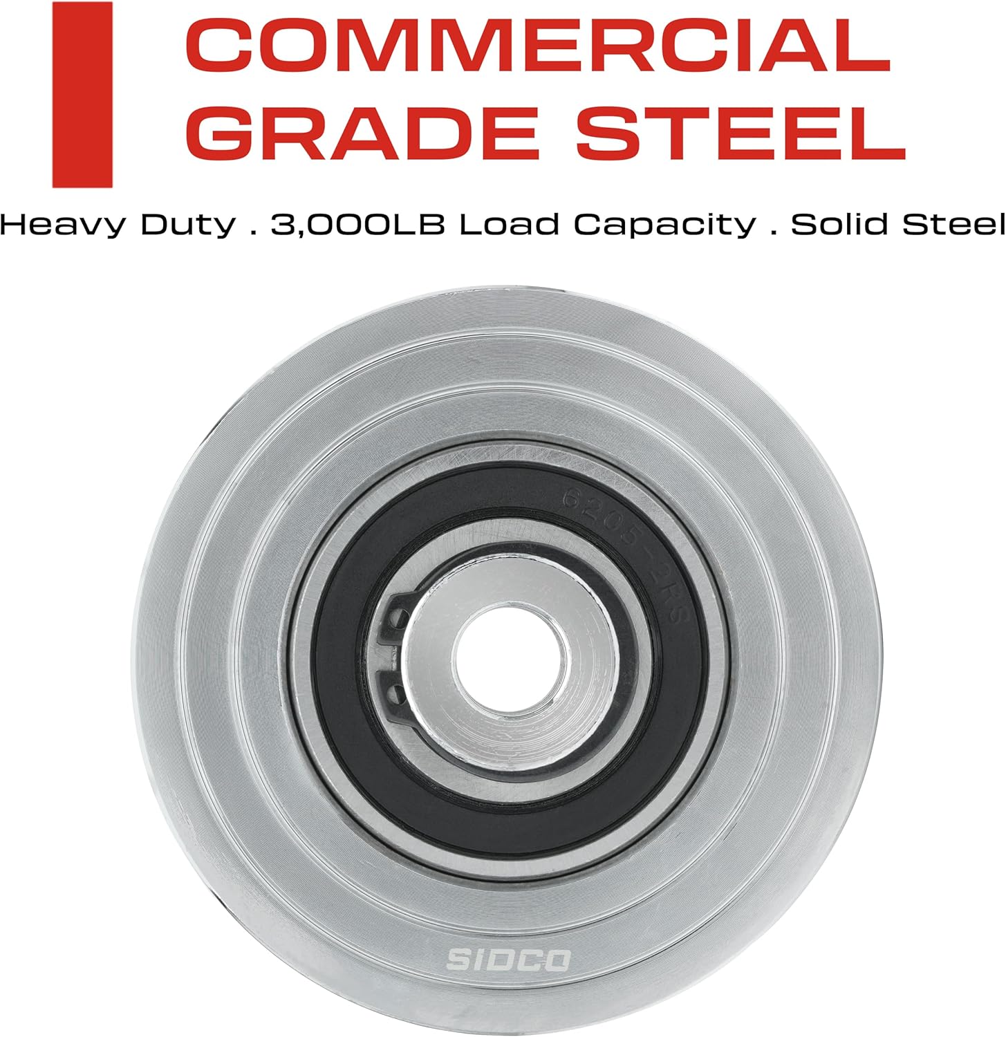 4 Inch V-Groove Wheel - Solid Steel - Sliding Gate Wheel – Heavy Duty –Track Wheel - Metal Gate Wheel - Inverted V Shape Wheel for Slide Gates with Bolt V Groove (4 Inch Wheel & Box)