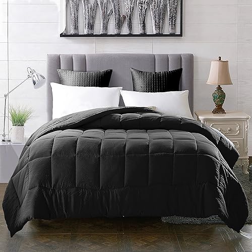 Miniatura 2 de Evolive Edredón alternativo al plumón de ganso, de microfibra suave, prelavado, para todas las temporadas, Full Queen