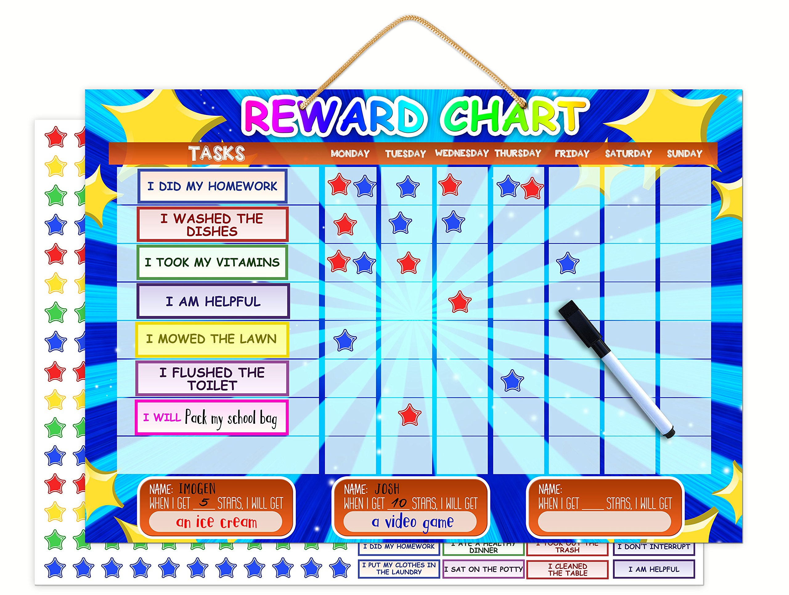 Buy Magnetic Reward Chart Dry Erase Learning Toy Chore Chart Or Task